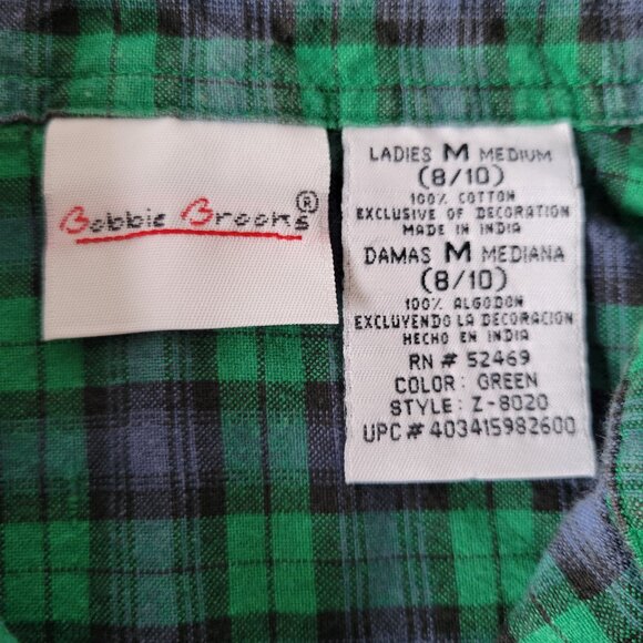 Vintage Bobbie Brooks Plaid Christmas Holiday Button-Down, Women’s M, Flannel - Picture 5 of 7